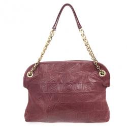 Pre Owned Louis Vuitton Burgundy Paris Souple Whisper GM Tote