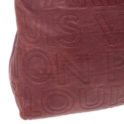 Pre Owned Louis Vuitton Burgundy Paris Souple Whisper GM Tote