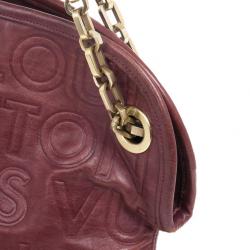 Pre Owned Louis Vuitton Burgundy Paris Souple Whisper GM Tote