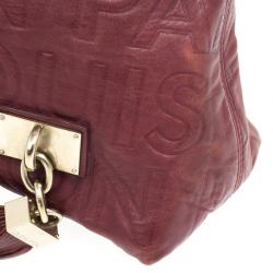 Pre Owned Louis Vuitton Burgundy Paris Souple Whisper GM Tote