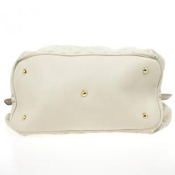Pre Owned Louis Vuitton Ivory Mahina Leather XL Hobo