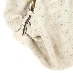 Pre Owned Louis Vuitton Ivory Mahina Leather XL Hobo