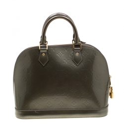 مملوكة مسبقًا Louis Vuitton Vert Bronze Monogram Vernis Alma PM Bag