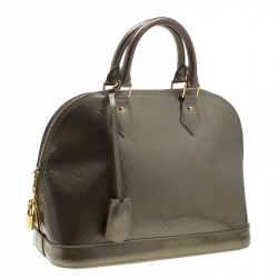 مملوكة مسبقًا Louis Vuitton Vert Bronze Monogram Vernis Alma PM Bag