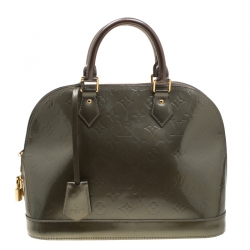مملوكة مسبقًا Louis Vuitton Vert Bronze Monogram Vernis Alma PM Bag