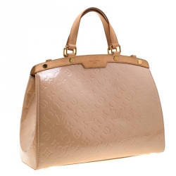 Pre Owned Louis Vuitton Noisette Monogram Vernis Brea GM Bag