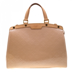 Pre Owned Louis Vuitton Noisette Monogram Vernis Brea GM Bag