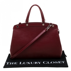 مملوكة مسبقًا حقيبة لوي فيتون بري جلد أيبي حمراء MM