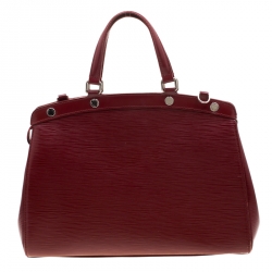 مملوكة مسبقًا حقيبة لوي فيتون بري جلد أيبي حمراء MM