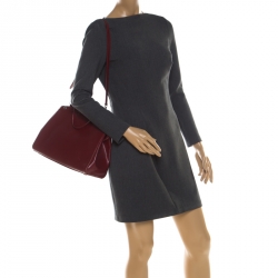 مملوكة مسبقًا حقيبة لوي فيتون بري جلد أيبي حمراء MM