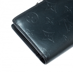 مملوكة مسبقًا Louis Vuitton Blue Monogram Vernis Leather French Purse