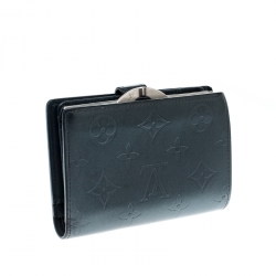 مملوكة مسبقًا Louis Vuitton Blue Monogram Vernis Leather French Purse