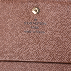 Pre Owned Louis Vuitton Monogram Canvas Tresor Compact Wallet