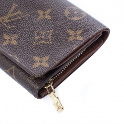 Pre Owned Louis Vuitton Monogram Canvas Tresor Compact Wallet