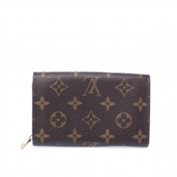 Pre Owned Louis Vuitton Monogram Canvas Tresor Compact Wallet
