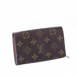 Pre Owned Louis Vuitton Monogram Canvas Tresor Compact Wallet