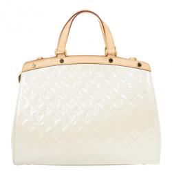 Pre Owned Louis Vuitton Blanc Corail Vernis Brea GM