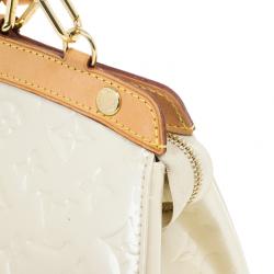 Pre Owned Louis Vuitton Blanc Corail Vernis Brea GM