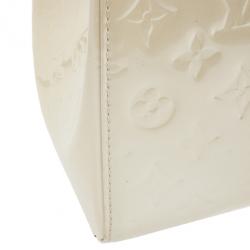 Pre Owned Louis Vuitton Blanc Corail Vernis Brea GM