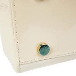 Pre Owned Louis Vuitton Blanc Corail Vernis Brea GM