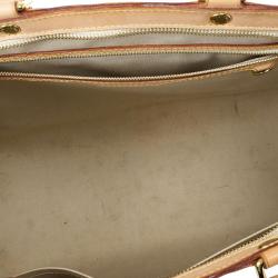 Pre Owned Louis Vuitton Blanc Corail Vernis Brea GM