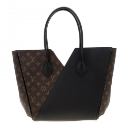 Pre Owned Louis Vuitton Black Monogram Canvas and Leather Kimono Bag