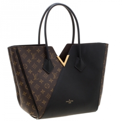 Pre Owned Louis Vuitton Black Monogram Canvas and Leather Kimono Bag