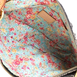 Pre Owned Louis Vuitton Black Monogram Denim Patchwork Pouchy Bag