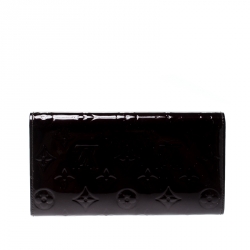 Louis Vuitton Amarante Monogram Vernis Sarah Continental Wallet