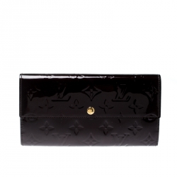 Louis Vuitton Amarante Monogram Vernis Sarah Continental Wallet