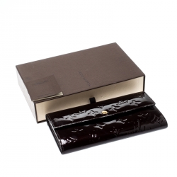 Louis Vuitton Amarante Monogram Vernis Sarah Continental Wallet