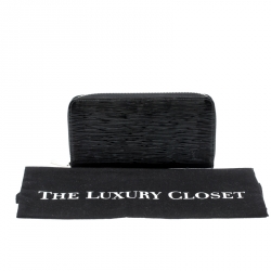 Pre Owned Louis Vuitton Black Electeri Epi Leather Clemence Wallet