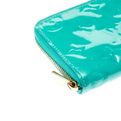 Louis Vuitton Bleu Lagon Monogram Vernis Zippy Coin Purse