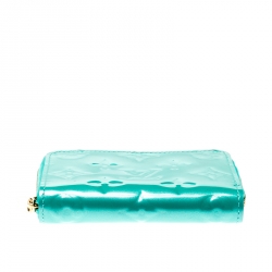 Louis Vuitton Bleu Lagon Monogram Vernis Zippy Coin Purse