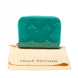 Louis Vuitton Bleu Lagon Monogram Vernis Zippy Coin Purse