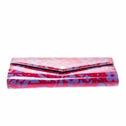 Pre Owned Louis Vuitton Indian Rose Sweet Monogram Vernis Sarah Continental Wallet 