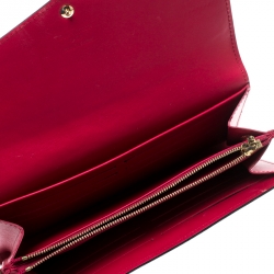 Pre Owned Louis Vuitton Indian Rose Sweet Monogram Vernis Sarah Continental Wallet 