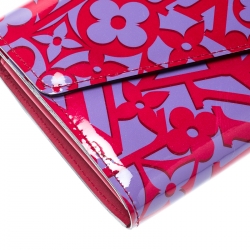 Pre Owned Louis Vuitton Indian Rose Sweet Monogram Vernis Sarah Continental Wallet 