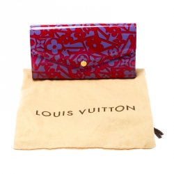 Pre Owned Louis Vuitton Indian Rose Sweet Monogram Vernis Sarah Continental Wallet 