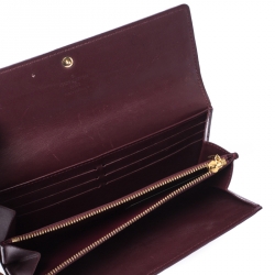 Louis Vuitton Rouge Fauviste Monogram Vernis Sarah Continental Wallet