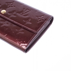 Louis Vuitton Rouge Fauviste Monogram Vernis Sarah Continental Wallet