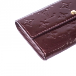 Louis Vuitton Rouge Fauviste Monogram Vernis Sarah Continental Wallet