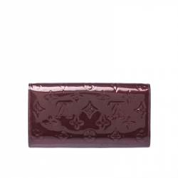 Louis Vuitton Rouge Fauviste Monogram Vernis Sarah Continental Wallet