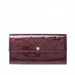 Purple Louis Vuitton Monogram Vernis Sarah Wallet