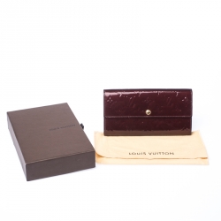 Louis Vuitton Rouge Fauviste Monogram Vernis Sarah Continental Wallet
