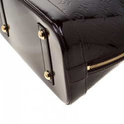 Pre Owned Louis Vuitton Amarante Monogram Vernis Leather Alma PM Bag