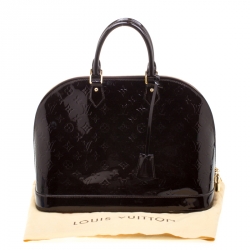 Pre Owned Louis Vuitton Amarante Monogram Vernis Alma GM Bag
