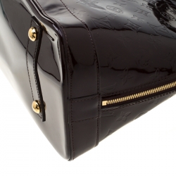 Pre Owned Louis Vuitton Amarante Monogram Vernis Alma GM Bag