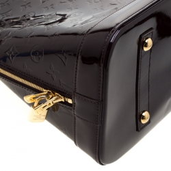 Pre Owned Louis Vuitton Amarante Monogram Vernis Alma GM Bag