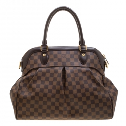 Pre Owned Louis Vuitton Damier Ebene Canvas Trevi with Charm GM Bag